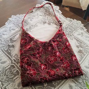 Boutique Cranberry Embellished Shoulder Bag